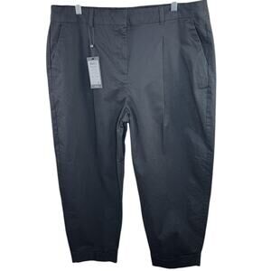 Vera Moda Womens XL "32 Black Barrel Pants Rolled Cuffs NWT Business Casual